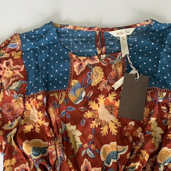 NWT Matilda Jane Woman Fall Garden Mums Blouse, Small - Picture 2 of 9